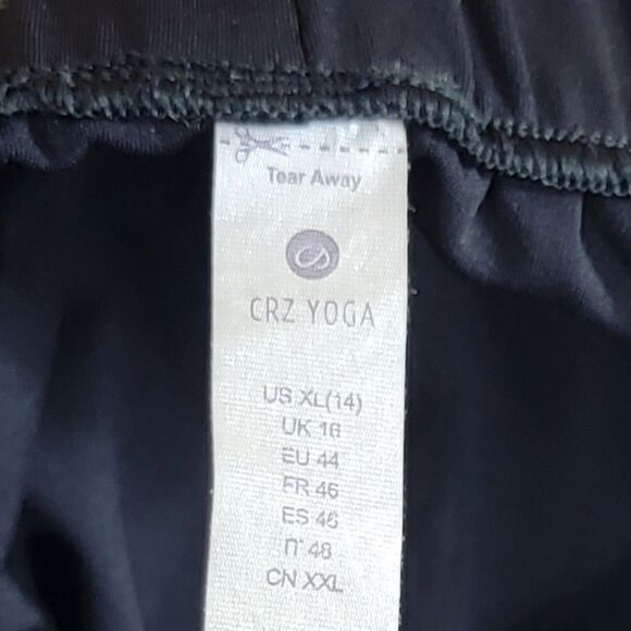 CRZ Yoga Pants Womens XL Black Stretch Sports Performance Casual Drawstring - Picture 12 of 14